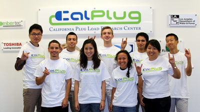 Calplug team of students posing for the camera 